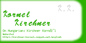 kornel kirchner business card